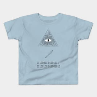 Eye write code computer programmer hipster geek Kids T-Shirt